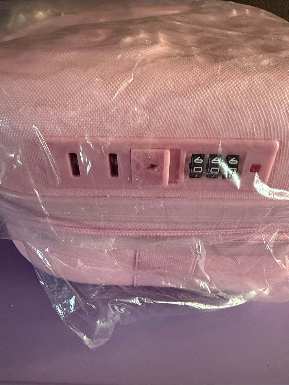 Pink Embossed Hello Kitty & Heart Cosmetic Travel Case with Top Handle - Picture 2 of 4